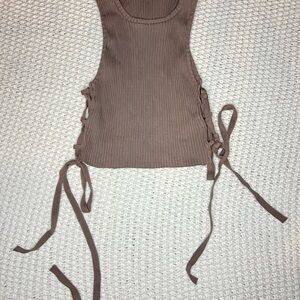 Zara Women’s Top Size M Vest Side Ties Mauve